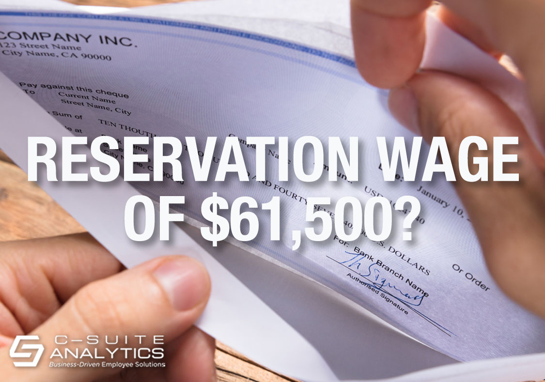 Did You Know the Reservation Wage is Now $61,500?