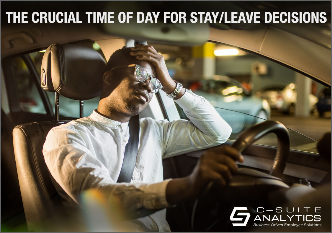 The Crucial Time of Day for Stay/Leave Decisionsv