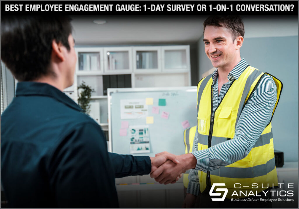 Best Employee Engagement Gauge 1 Day Survey Or 1 On 1 Conversation C Suite Analytics 6793