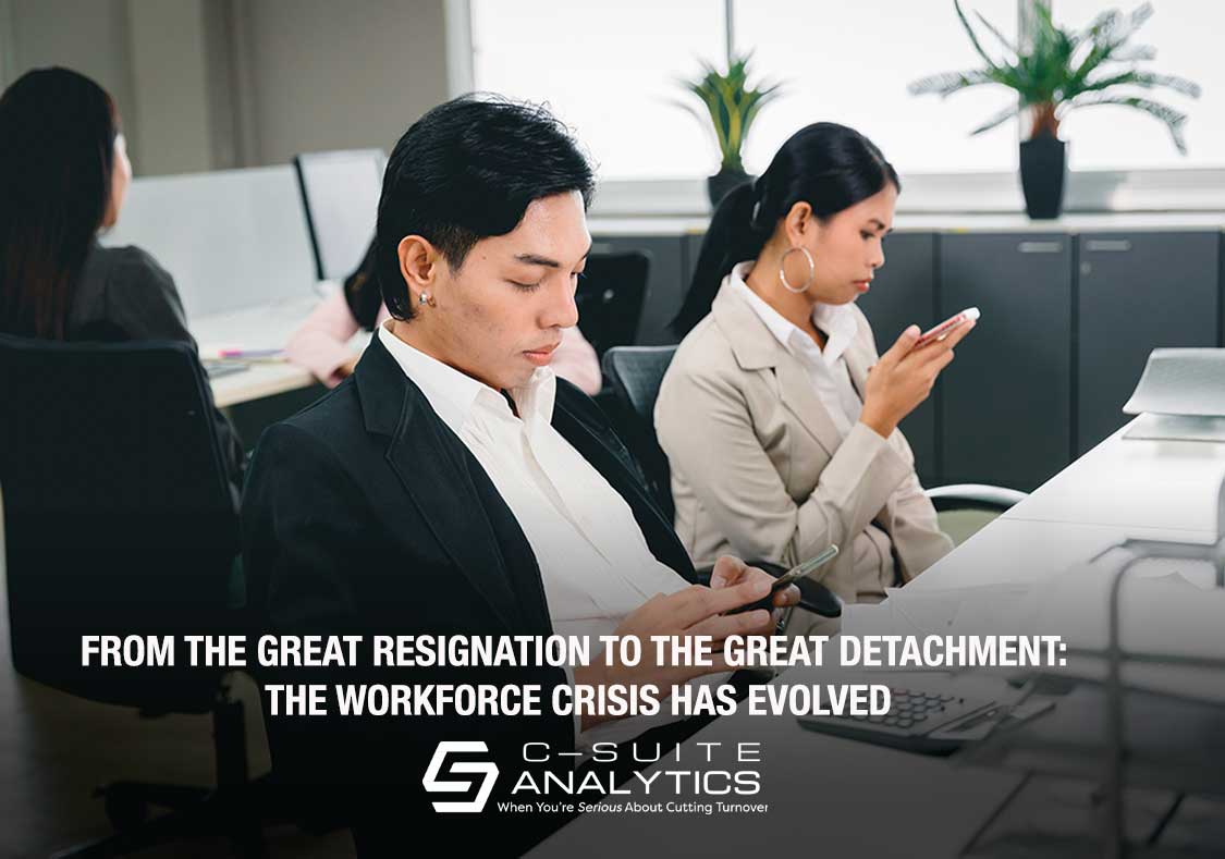 Disengaged workers at their desk